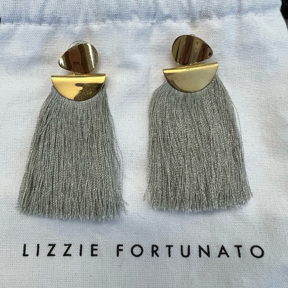 Lizzie Fortunato crater Fringe earrings